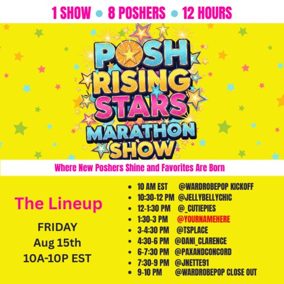 SATURDAY 10/18 POSH ALL STARS Q&A TRAIN - Picture 6 of 12